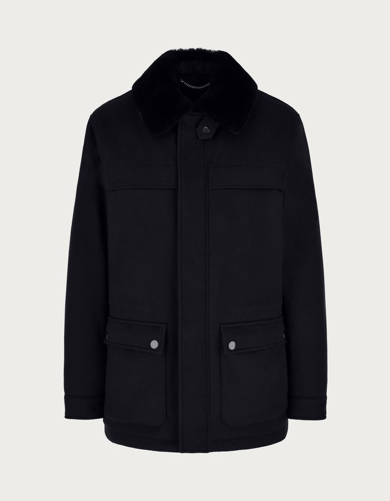 Men's field jacket in blue cashmere - Canali INTL Men's field jacket in blue cashmere - Canali INTL