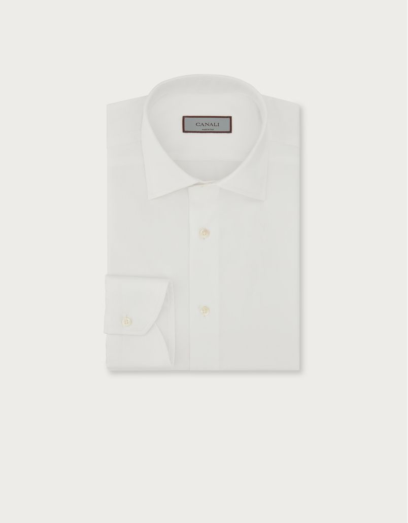 Regular-fit shirt in white cotton