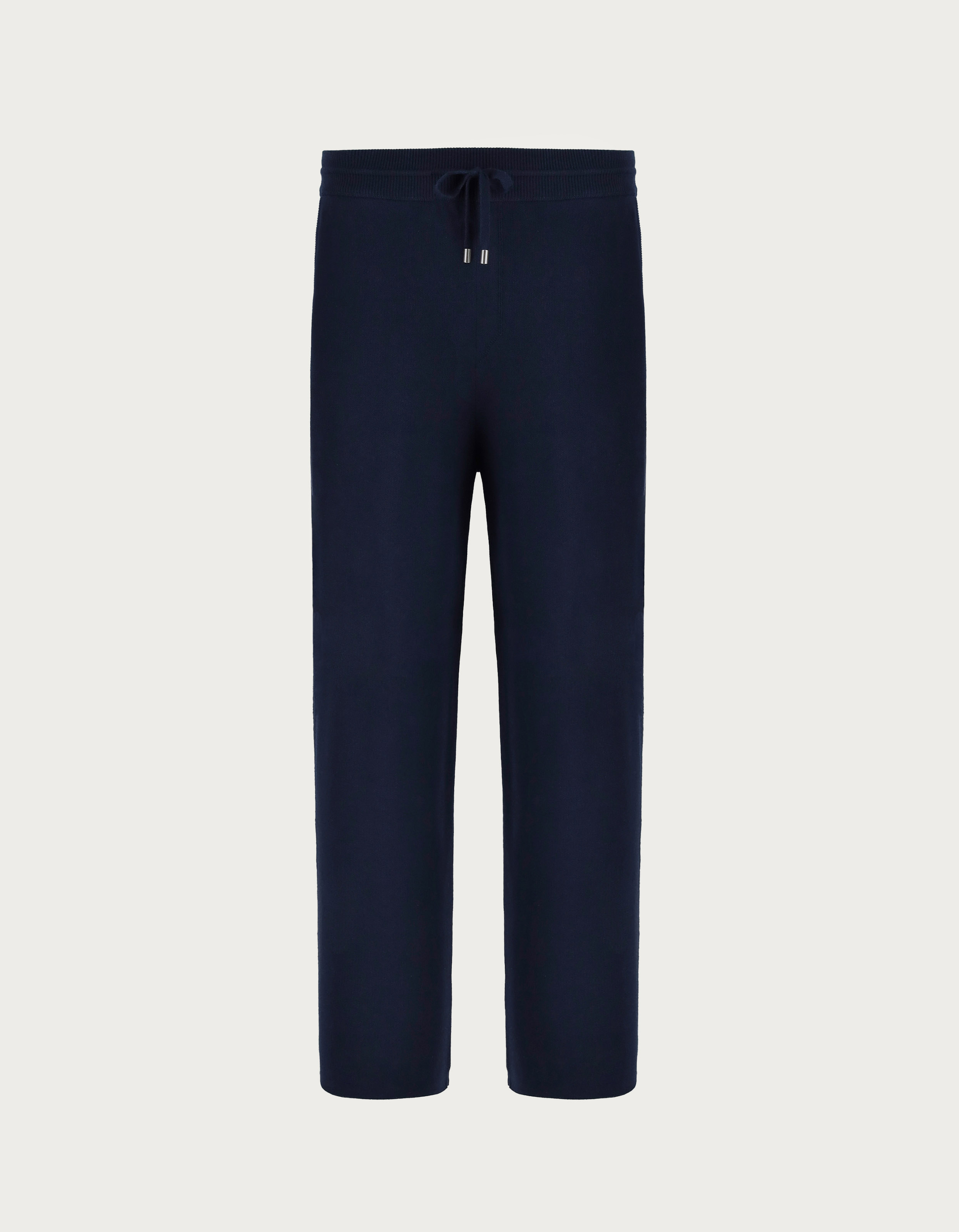 Long men's pants in navy blue cotton - Canali EU