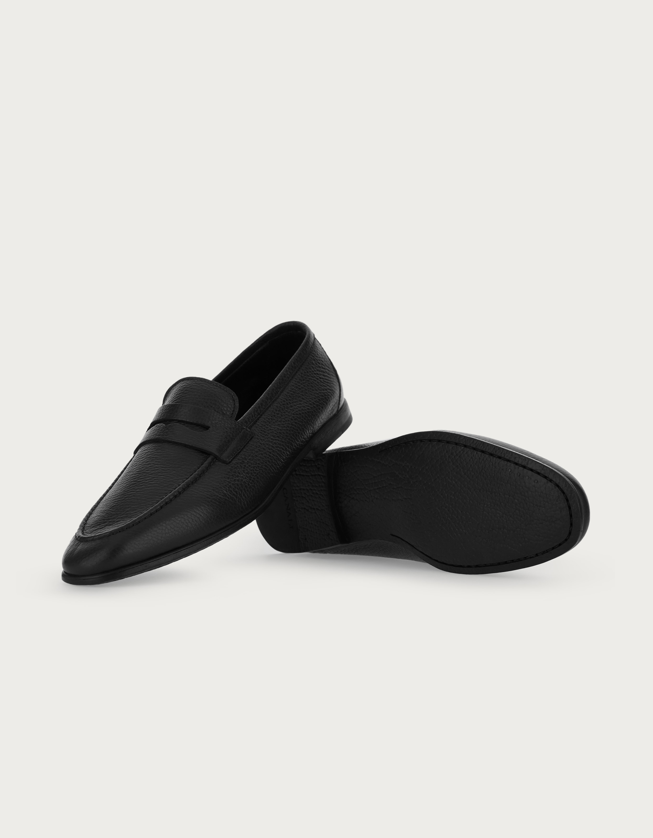 Men's Penny Loafer shoes in black - Canali CH