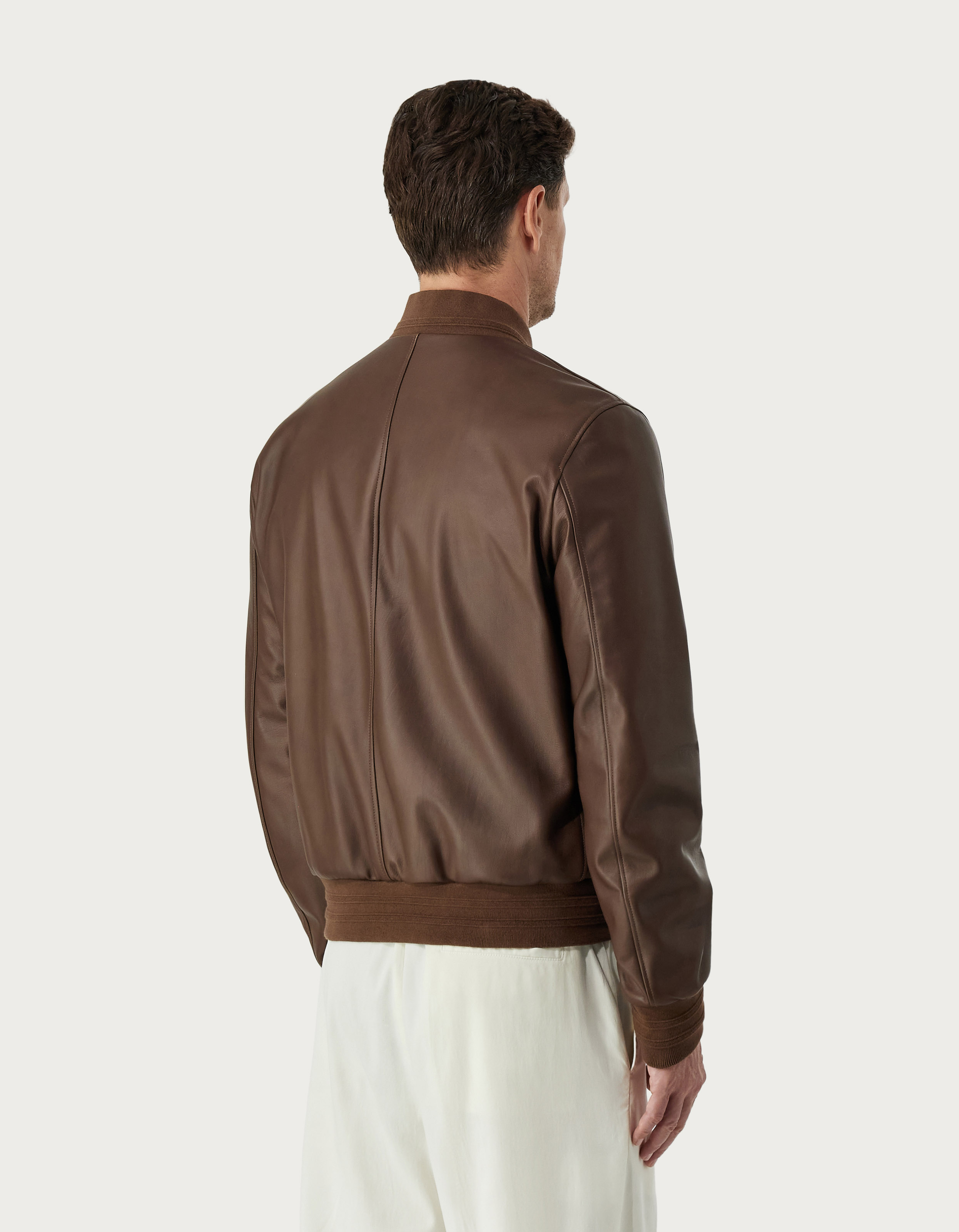 コートその他 CANALI Men Jacket E50879FX05352 701BEIGE Brown Canali - Brown Suede Degradé Bomber Jacket | Mitchell Stores