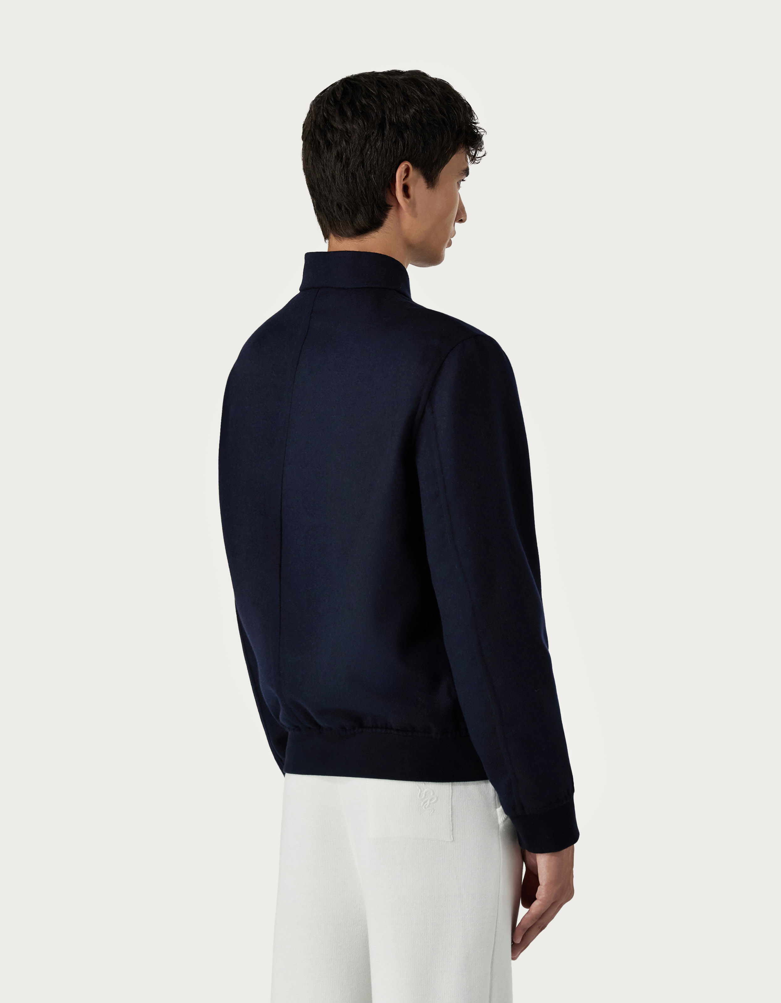Men's double blue wool bomber jacket - Canali EU Men's double blue wool bomber jacket - Canali EU
