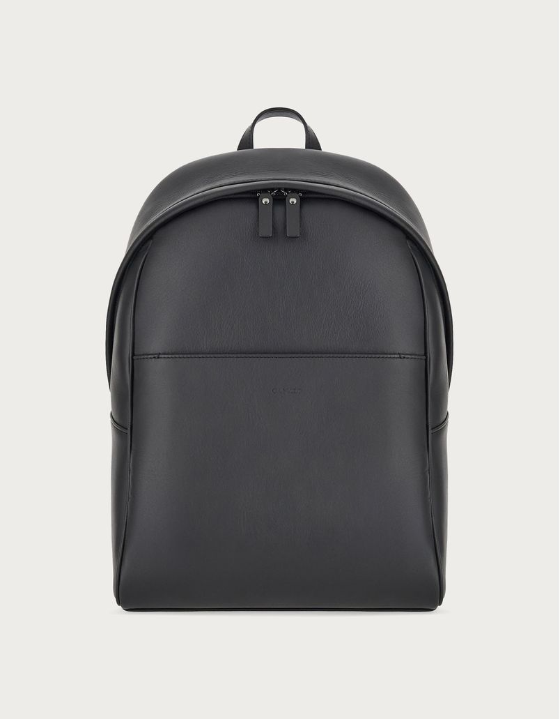 Black calfskin backpack