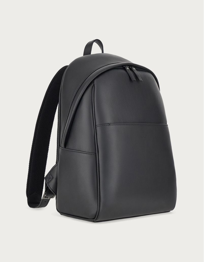 Black calfskin backpack