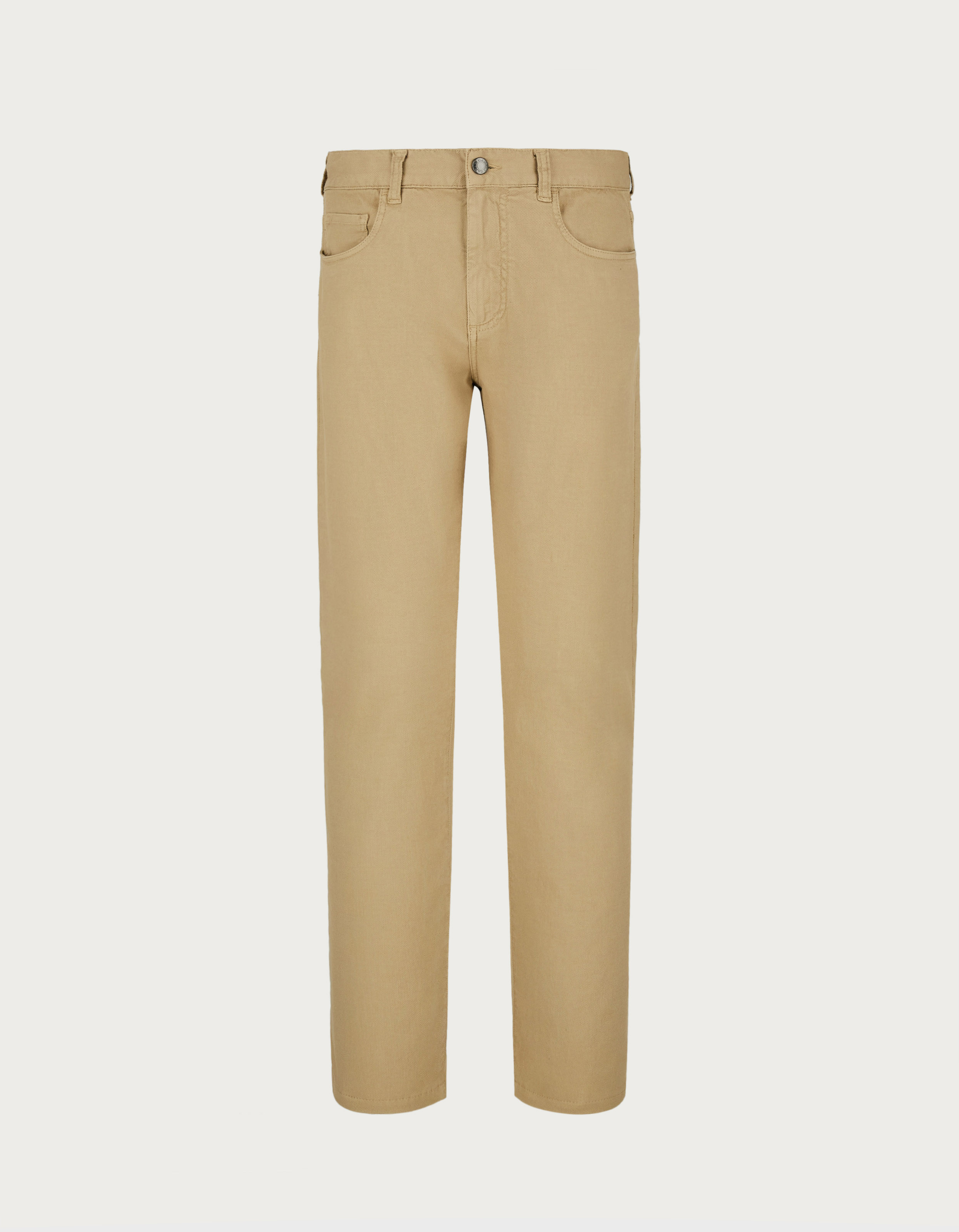 Five pocket men's pants in beige cotton - Canali INTL Five pocket men's pants in beige cotton - Canali INTL