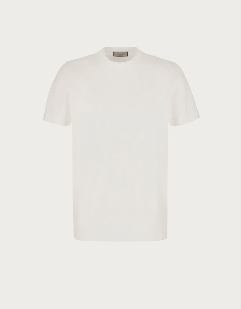 White T-shirt in Filoscozia cotton
