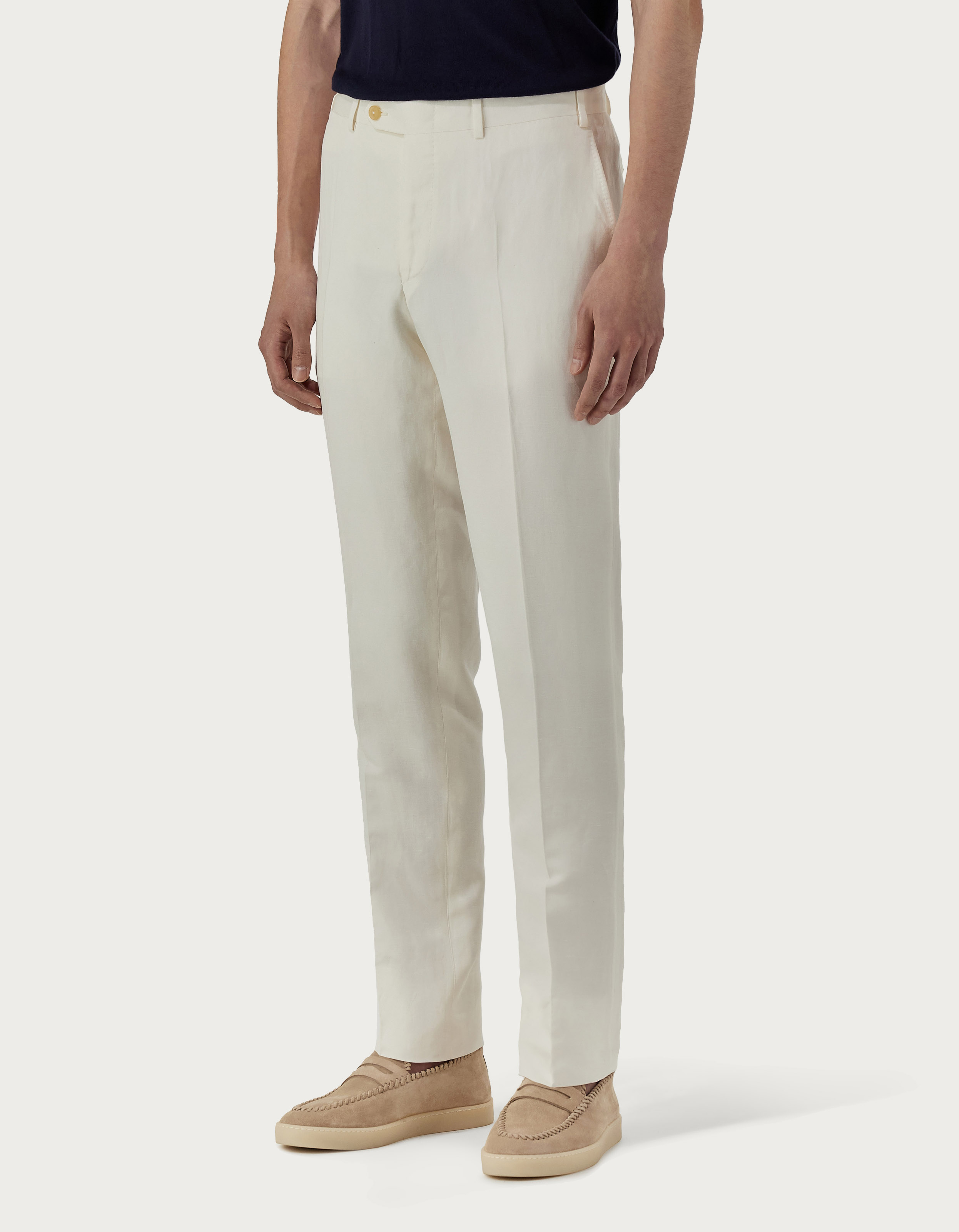 パンツ Kant Linen Belt Banding Slacks (3color) Stone Wool and Linen Stretch Dress Pant - Custom Fit