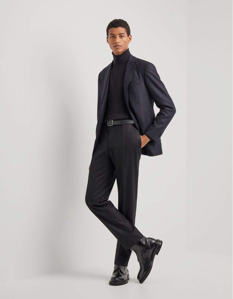 Giacca Kei blu navy modern fit in blend di lana