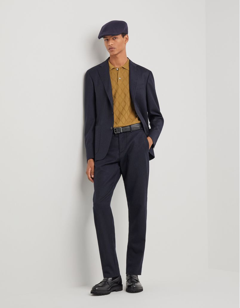 Giacca Kei blu navy modern fit in pura lana Impeccabile