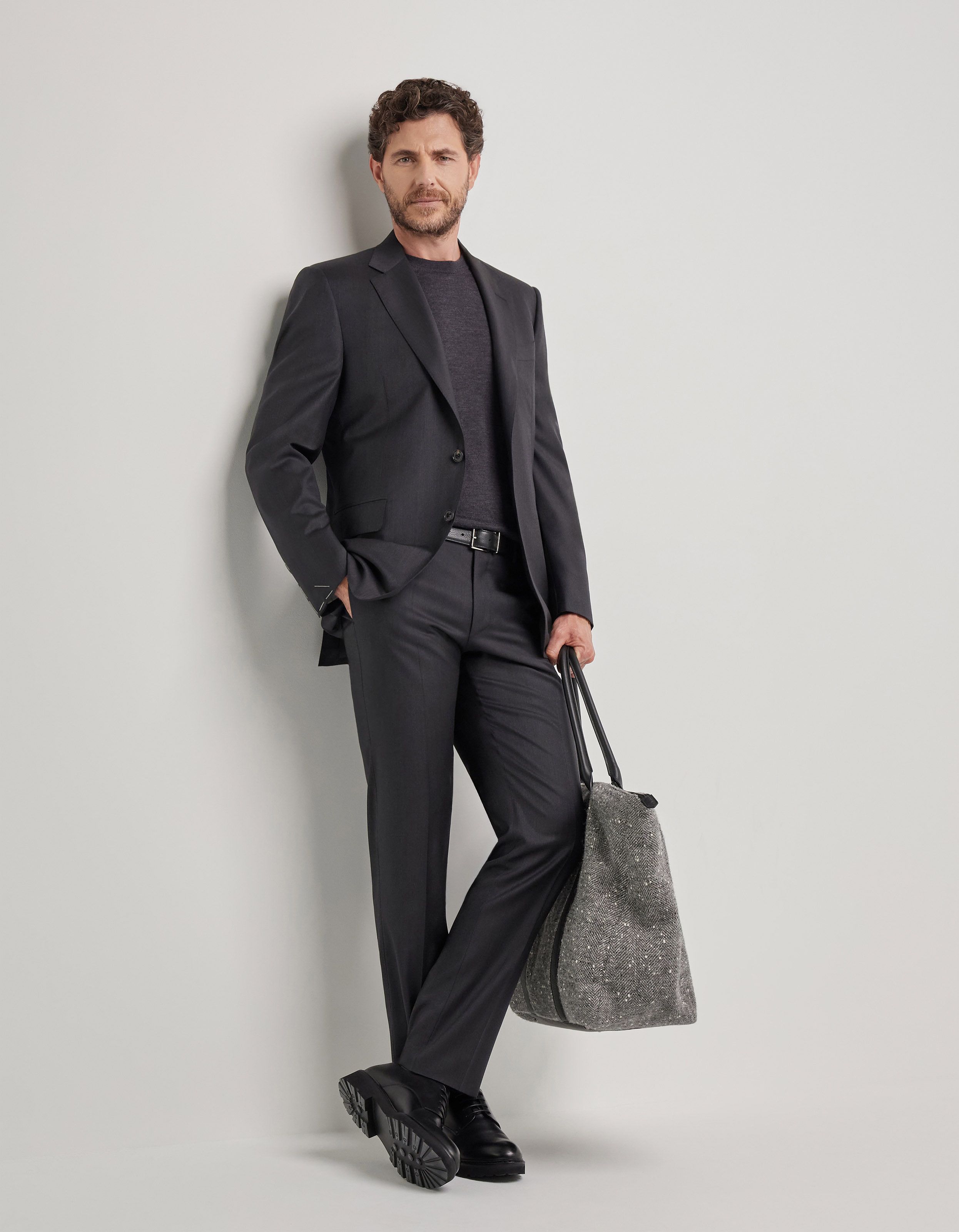 Anthracite pants in 150's wool - Canali INTL
