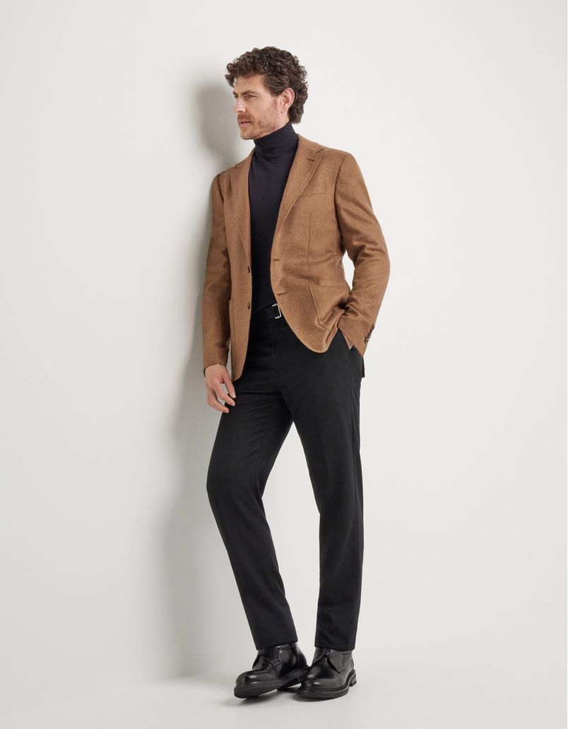 Camel silk and cashmere Kei jacket
