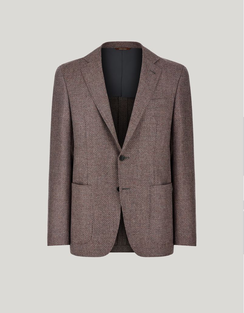 粉色羊毛现代修身版型 Kei 西装外套