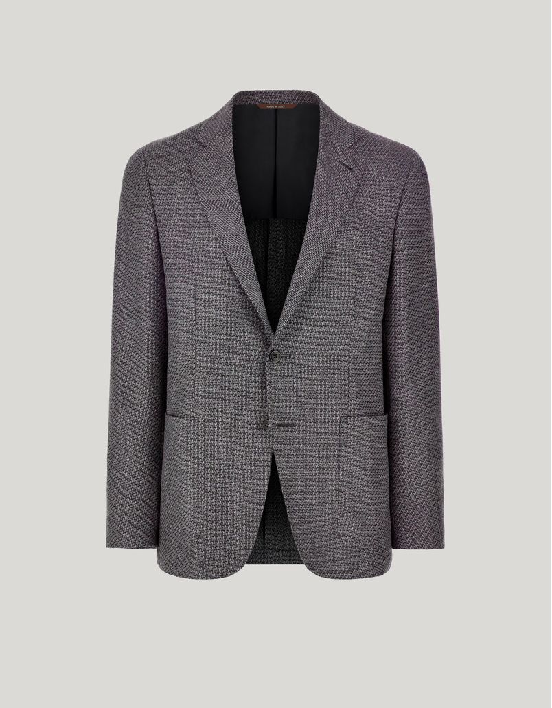 Gray modern fit pure wool Kei jacket